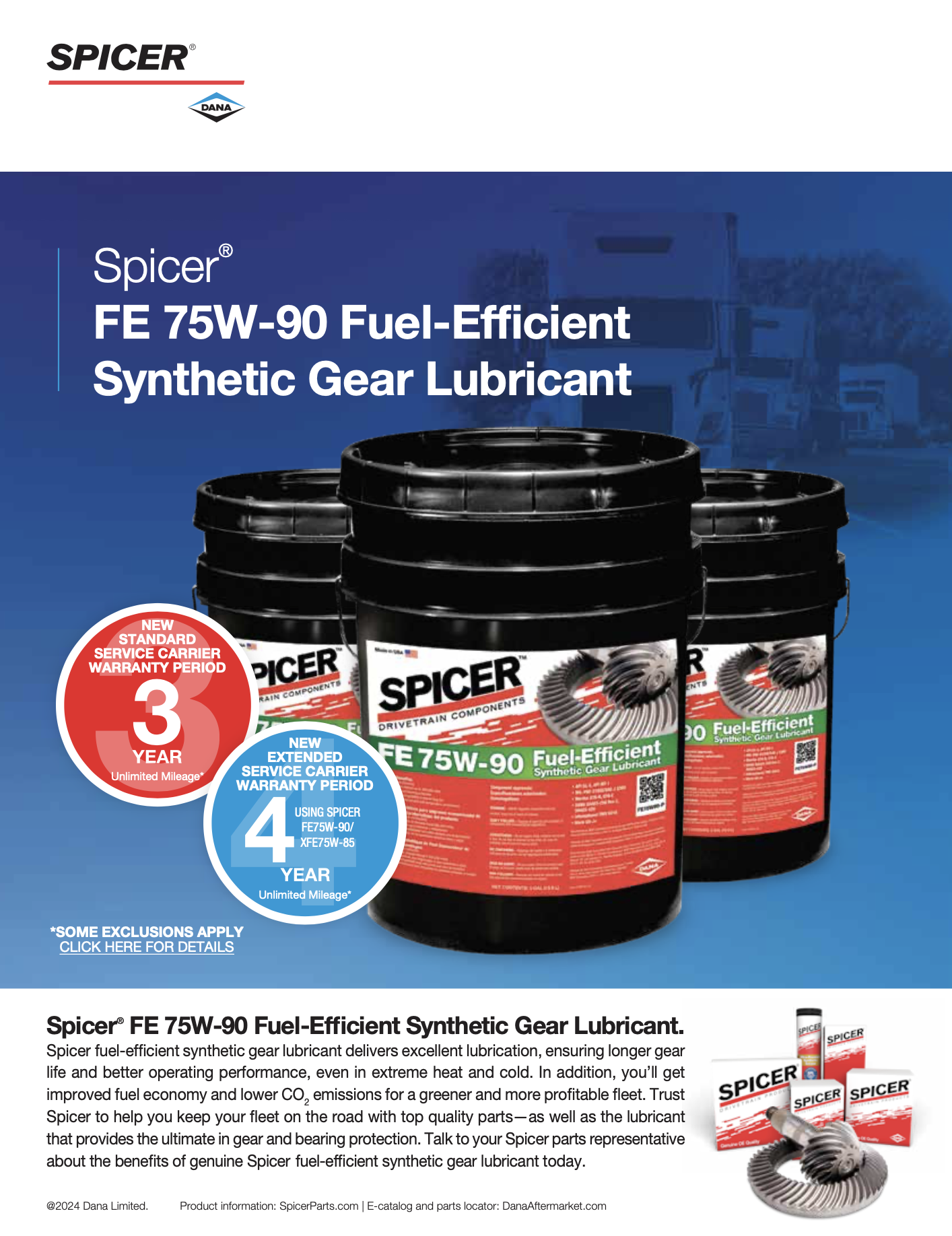 FE 75W-90 Fuel-Efficient Synthetic Gear Lubricant