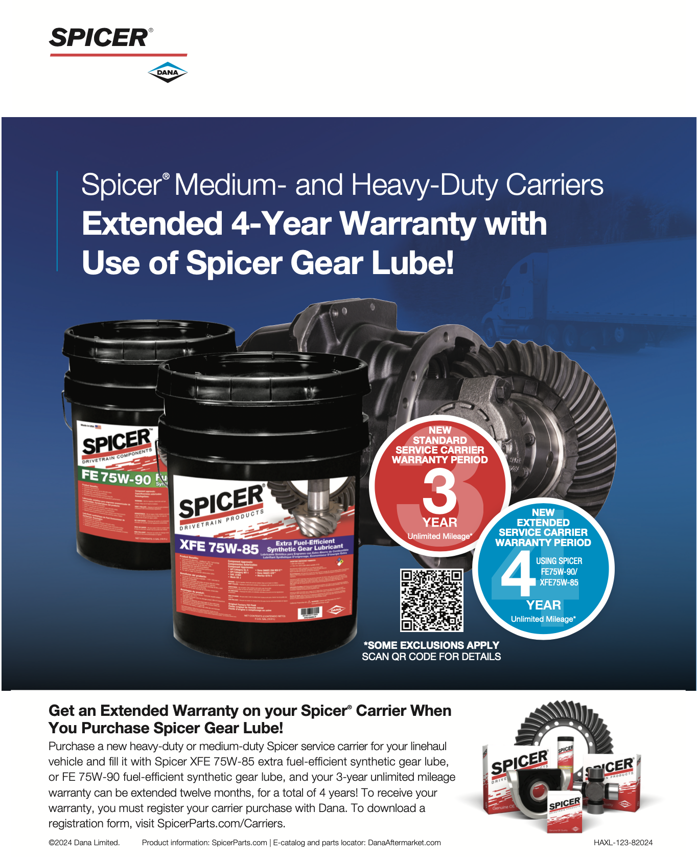 Spicer® Carriers Extended Warranty