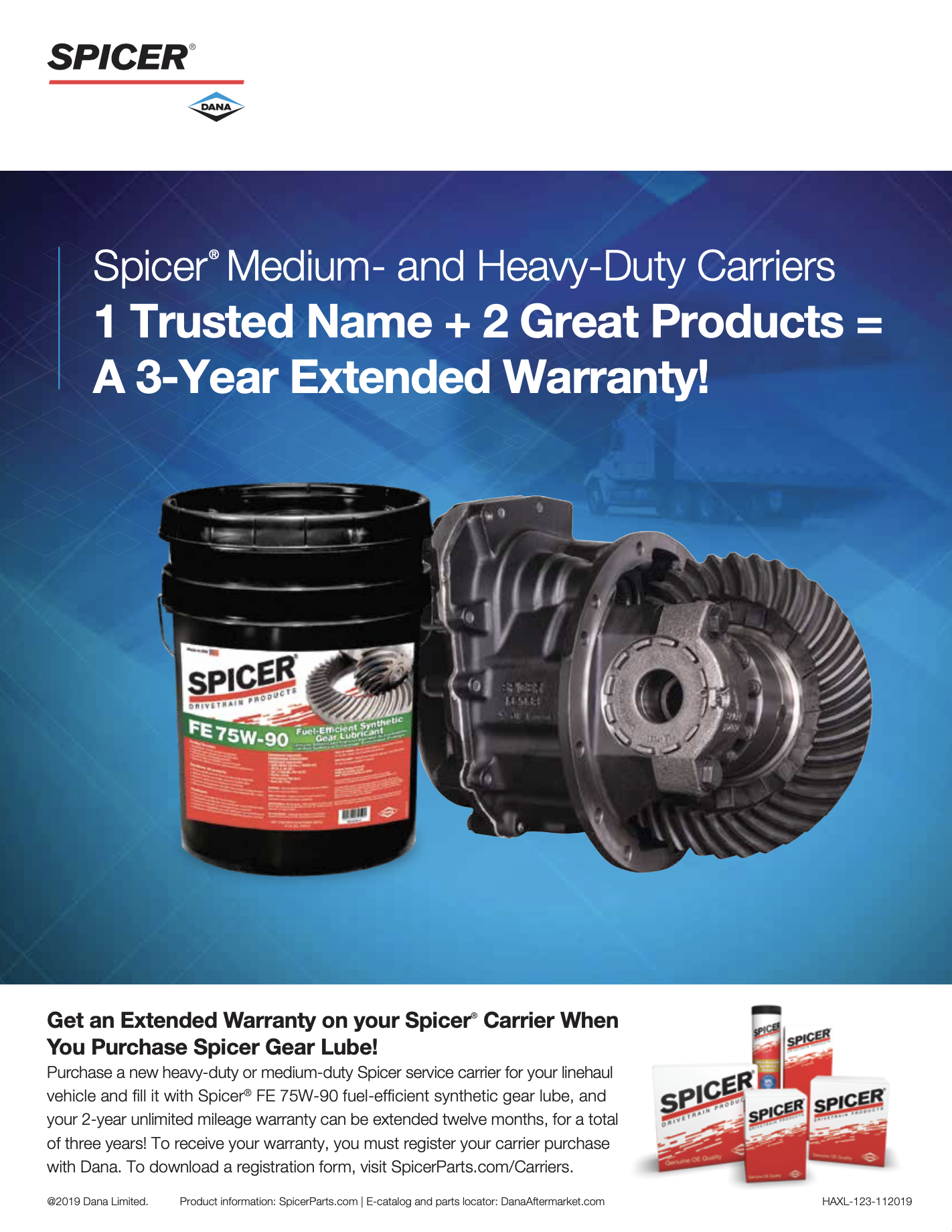 Spicer® Carriers Extended Warranty