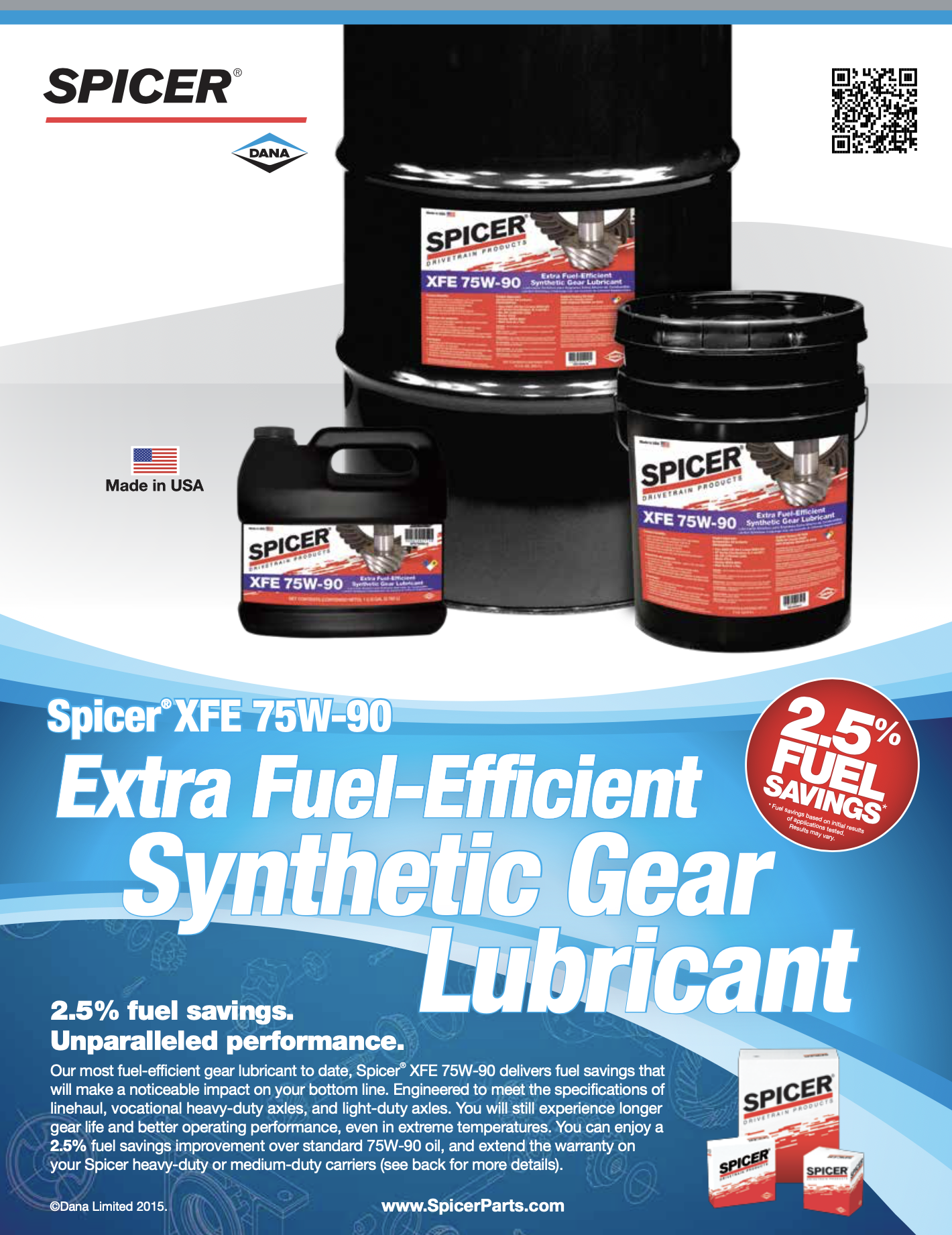 XFE-75W-90 Extra Fuel-Efficient Synthetic Gear Lubricant