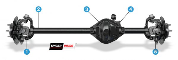 Spicer Dana 44 Front Axle U-Joint Kit – For 1994-2001 Dodge Ram 1500 4x4 (KIT123)